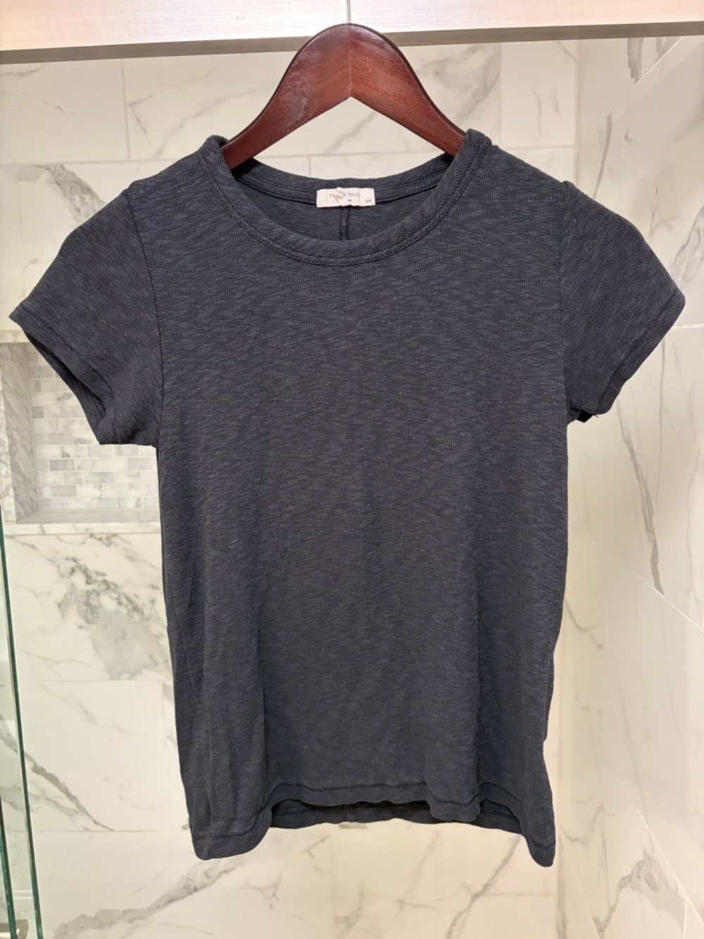 rag & bone Short Sleeve Crewneck Tee in Black